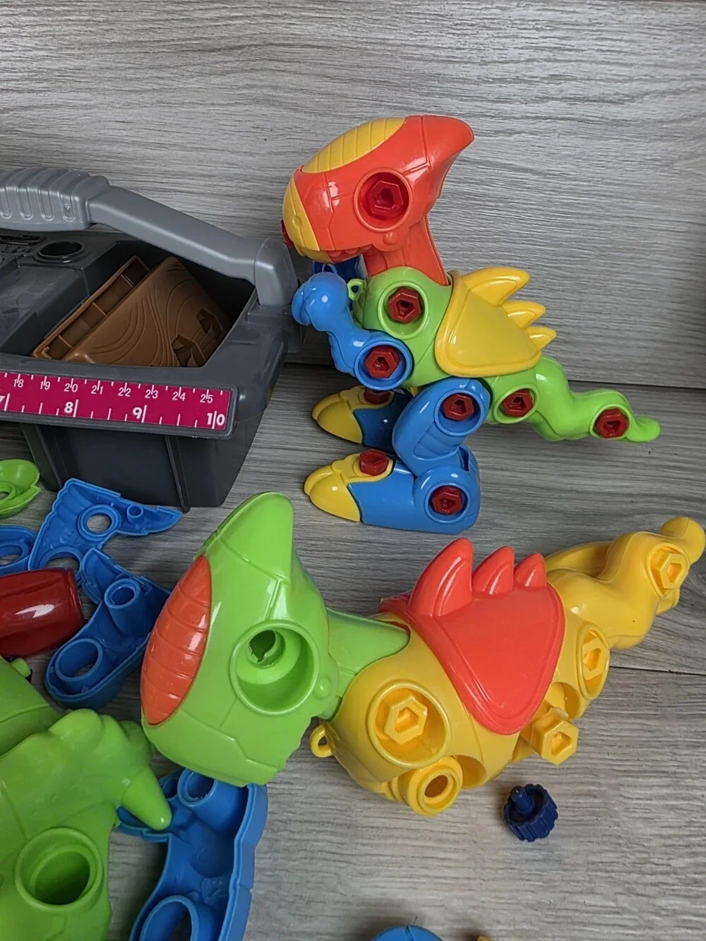 Fisher Price Build & Play Dino Tool Set Parts Lot Drill Toolbox T-Rex SU15